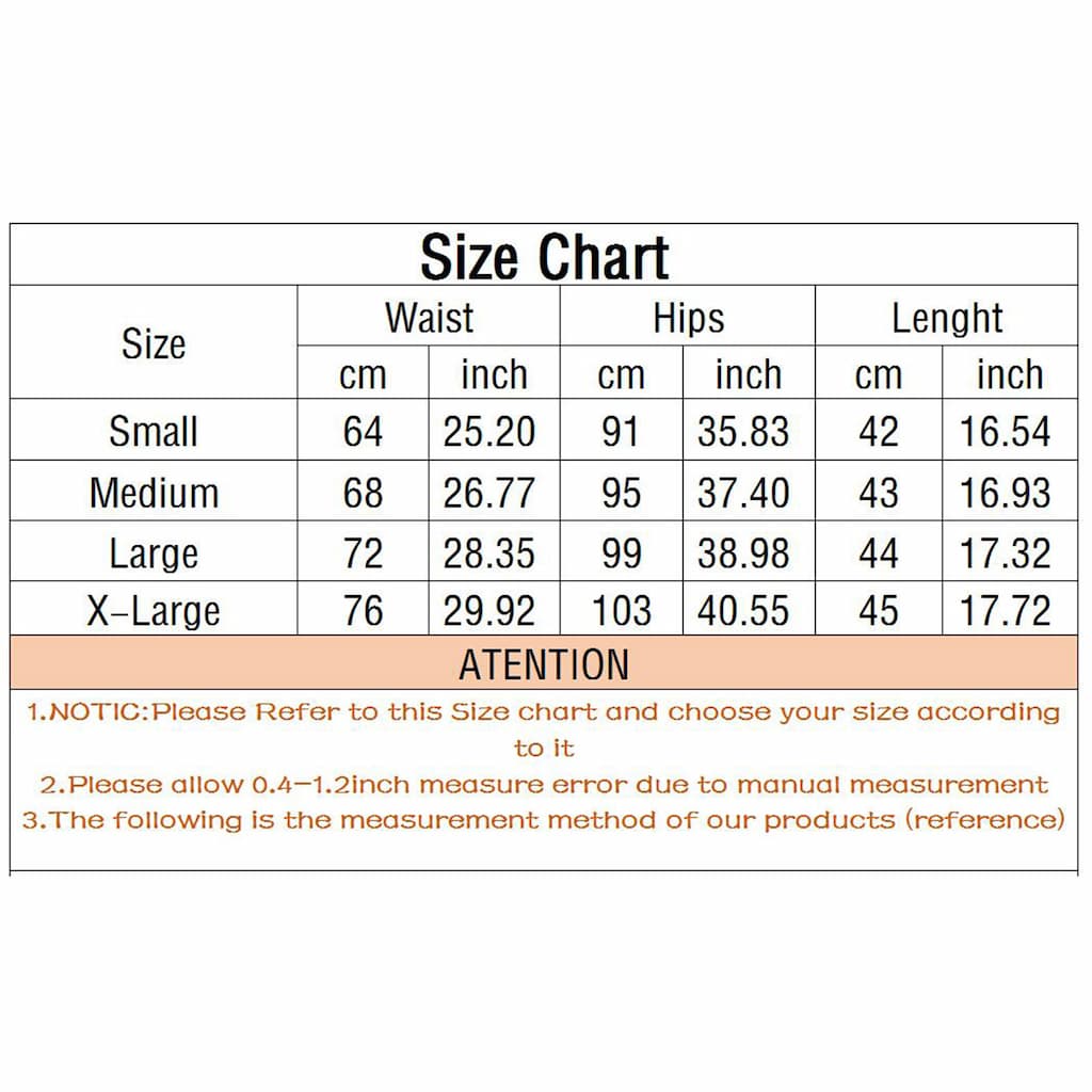 Nüdaura RibCross Shorts – Size chart with waist, hips, and length measurements in cm and inches.